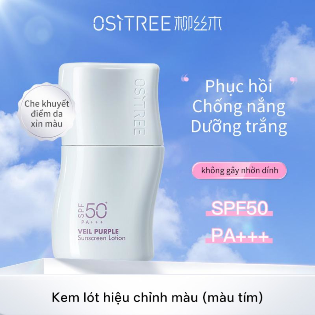[LIVE] Ositree Kem chống nắng Liusimu Kem trang điểm chống mồ hôi chống tia cực tím 3 trong 1 32g