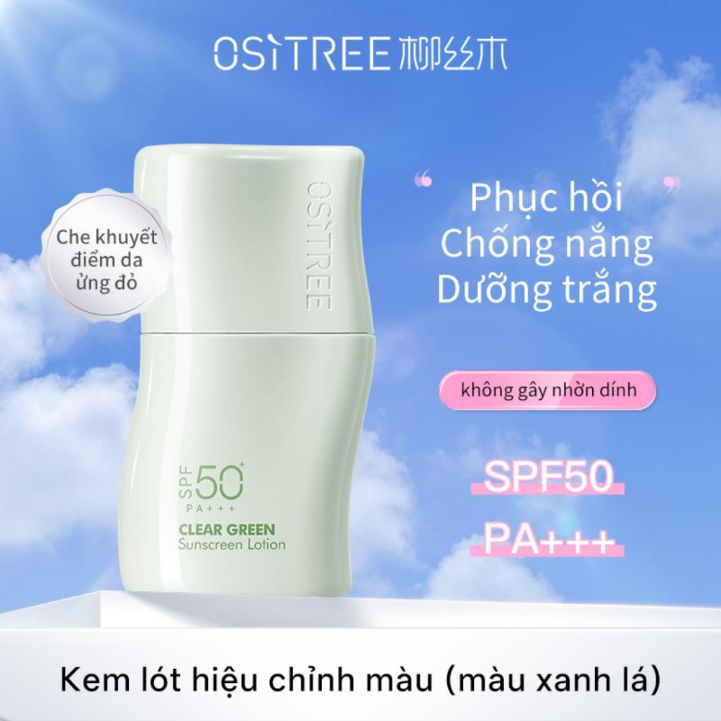 [LIVE] Ositree Kem chống nắng Liusimu Kem trang điểm chống mồ hôi chống tia cực tím 3 trong 1 32g