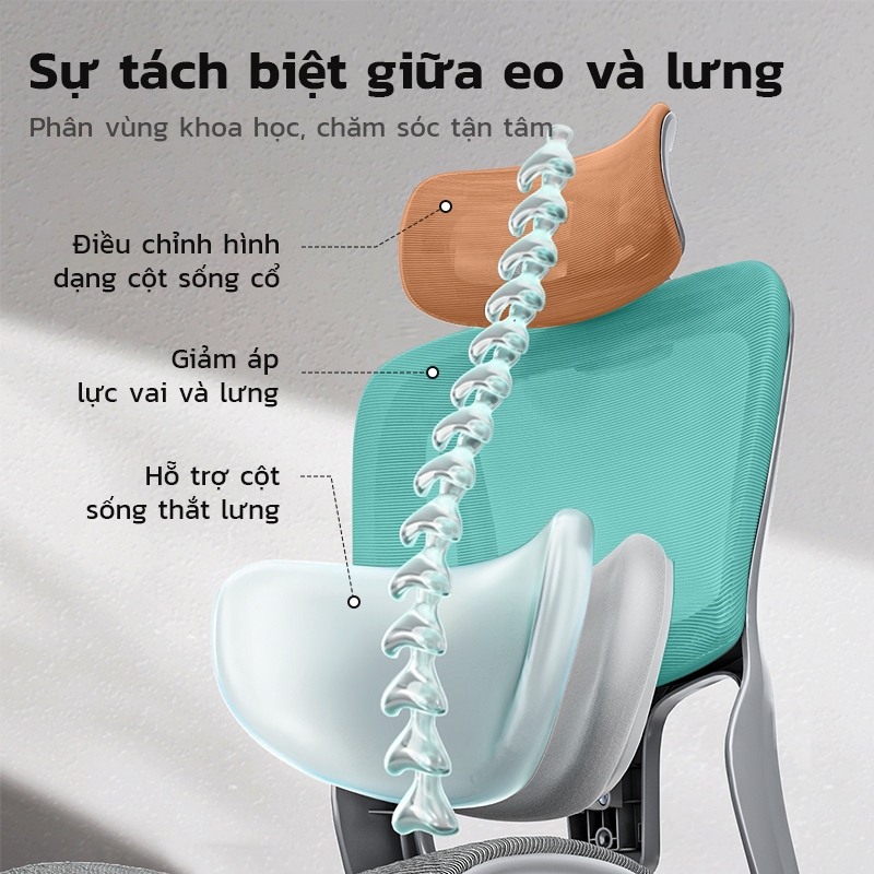 Ghế công thái học Xpanse W009 Tựa tay 6D sinh học bản Max,vải lưới Aero điều chỉnh nhiệt độ | ghế gaming | ghế làm việc