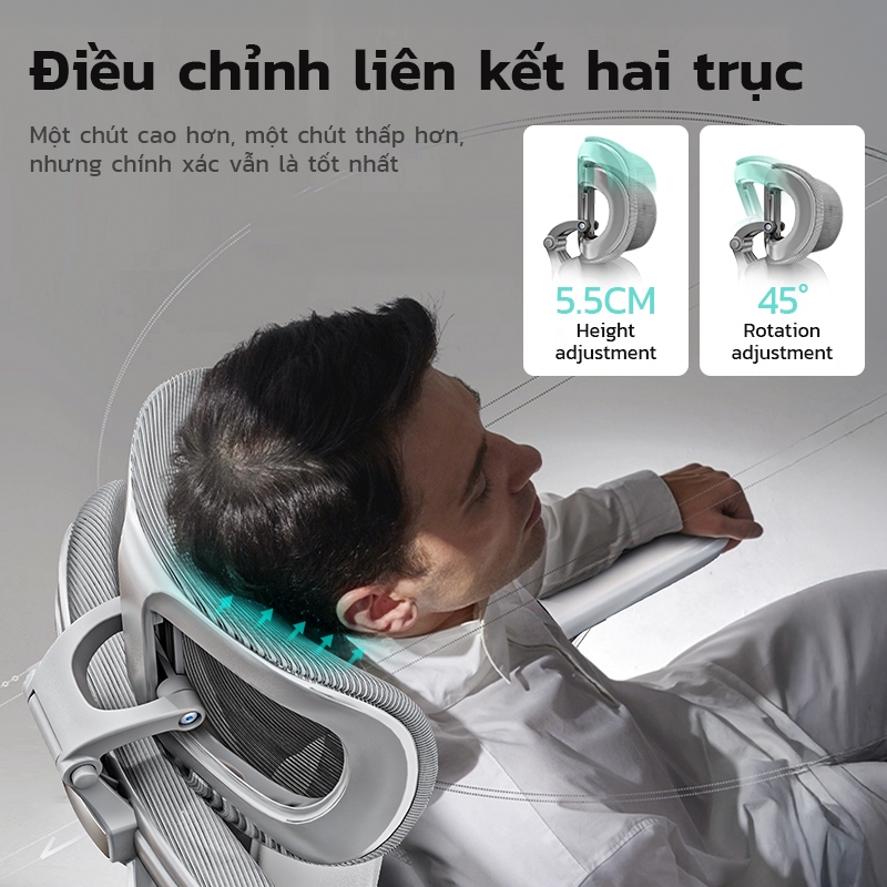 Ghế công thái học Xpanse W009 Tựa tay 6D sinh học bản Max,vải lưới Aero điều chỉnh nhiệt độ | ghế gaming | ghế làm việc
