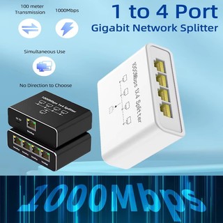 Bộ chia Gigabit Ethernet 1 đến 2 / 3 / 4 Cổng, Bộ chia Internet LAN RJ45 1000Mbps cho Hub / Switch / Router / Set-Top Box / TV kỹ thuật số