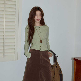 Áo sơ mi nữ phong cách Hàn Quốc màu xanh, cổ tròn, form slim-fit, tay dài phù hợp thu đông