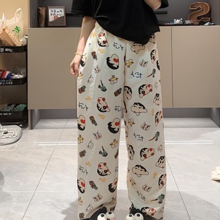 Quần ngủ hoạt hình dễ thương, mỏng và dáng rộng
