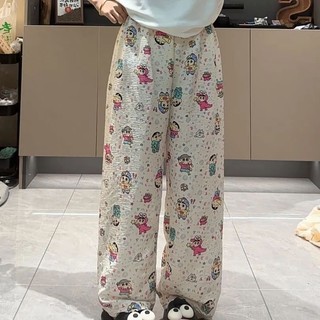 Quần ngủ hoạt hình dễ thương, mỏng và dáng rộng