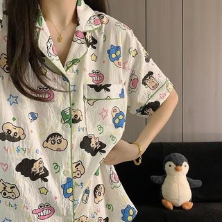 Váy ngủ và quần short dễ thương hình nhân vật Crayon Shin-chan dành cho nữ