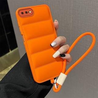 Ốp Lưng Cho iPhone 7 Plus 8 Plus 7 8 Cao Cấp 3D Xuống Áo Khoác Thiết Kế Mới Vỏ Điện Thoại Thẩm Mỹ Chống Rơi Silicon Mềm Trường Hợp Miễn Phí Tinh Tế Dây
