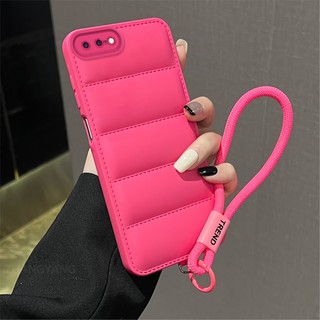 Ốp Lưng Cho iPhone 7 Plus 8 Plus 7 8 Cao Cấp 3D Xuống Áo Khoác Thiết Kế Mới Vỏ Điện Thoại Thẩm Mỹ Chống Rơi Silicon Mềm Trường Hợp Miễn Phí Tinh Tế Dây