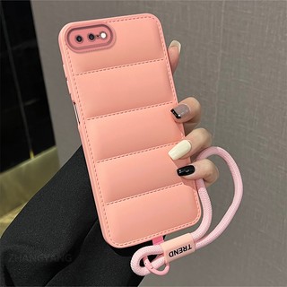 Ốp Lưng Cho iPhone 7 Plus 8 Plus 7 8 Cao Cấp 3D Xuống Áo Khoác Thiết Kế Mới Vỏ Điện Thoại Thẩm Mỹ Chống Rơi Silicon Mềm Trường Hợp Miễn Phí Tinh Tế Dây