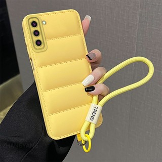 Ốp Lưng Cho Samsung S21 5G S21 FE S21 Plus S21 Ultra Advanced 3D Xuống Áo Khoác Thiết Kế Mới Vỏ Điện Thoại Thẩm Mỹ Chống Rơi Silicon Mềm Mại Miễn Phí Dây Tinh Tế