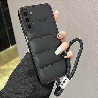 Ốp Lưng Cho Samsung S21 5G S21 FE S21 Plus S21 Ultra Advanced 3D Xuống Áo Khoác Thiết Kế Mới Vỏ Điện Thoại Thẩm Mỹ Chống Rơi Silicon Mềm Mại Miễn Phí Dây Tinh Tế