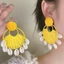Bông tai raffia dệt nữ, phong cách phóng khoáng, phù hợp cho kỳ nghỉ bên biển