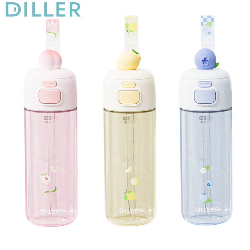 Bình Nước Trái Cây Dillert Tritan Không Chứa BPA, Đầu Kép, Chống Rò Rỉ, 600ml D2628