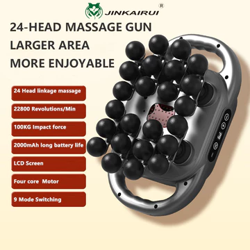 24 Đầu Fascia Súng Massage Điện Chuyên Nghiệp Eo Và Lưng Massage Đa Đầu Súng Massage Rung Sâu Kích Thích Cơ Thư Giãn Quà Tặng