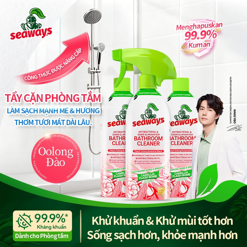 [MUA 2 TẶNG 1] Nước rửa khử trùng & khử mùi phòng tắm Seaways 480g