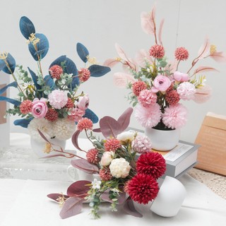 Nhân Tạo Hoa Cúc Trà Bud Hoa Lụa Chậu Cây Để Bàn Trang Trí Mini Cây Cảnh Thẩm Mỹ Phòng Tại Nhà Văn Phòng Cưới Quà Tặng Hoa Giả Sắp Xếp