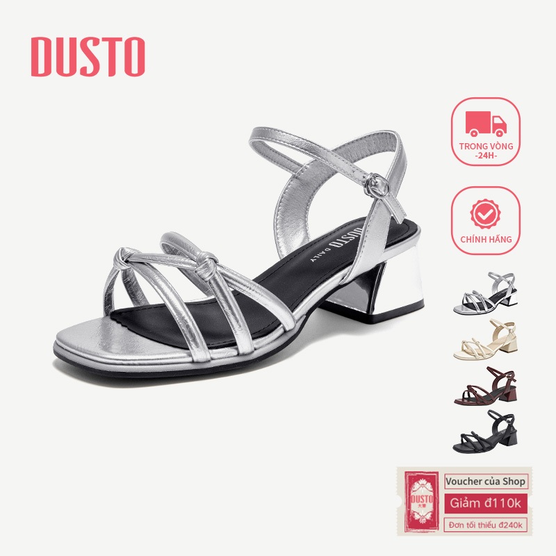 DUSTO Cao gót Giày Sandal Nữ sandal cao gót Đỏ rượu/Be/Đen/Bạc Mùa Hè 2025 DW25X0055A