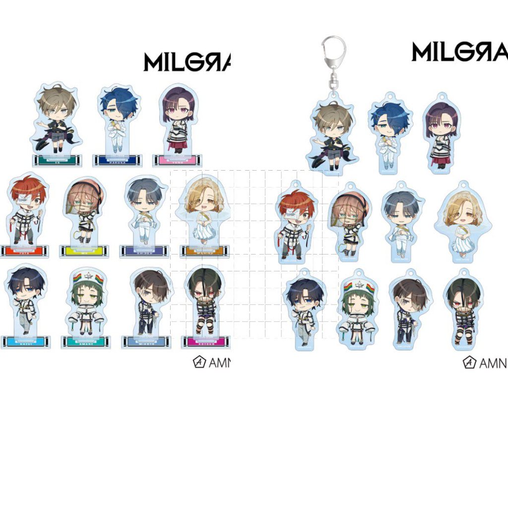 MILGRAM Mẫu Giáo Yumemi Kotoko Tobi Futa Shidou Mikoto Acrylic Đứng Móc Khóa Anime Merch