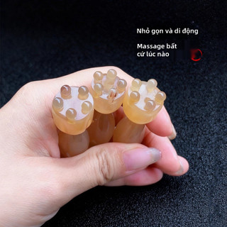 Con lăn massage mặt nâng cơ bấm huyệt bằng sừng cừu tự nhiên, giúp giảm mỏi mắt, làm mờ quầng thâm.