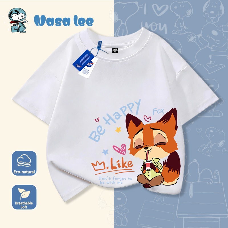 Áo thun Nik cho bé trai tay ngắn chất liệu cotton mỏng mùa hè 2026 mới mẫu áo trẻ em nửa tay phong cách cá tính