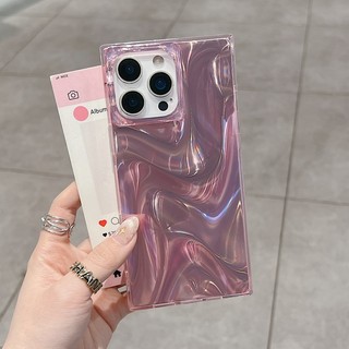 Ốp Điện Thoại Vuông Họa Tiết Lụa Nhiều Màu Sắc Sang Trọng Thích Hợp Cho iPhone 13 14 15 16 17 Pro Max Bao Gồm Tất Cả Vỏ Silicon Chống Rơi
