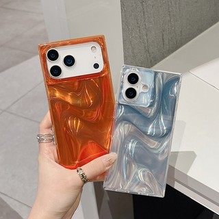 Ốp Điện Thoại Vuông Họa Tiết Lụa Nhiều Màu Sắc Sang Trọng Thích Hợp Cho iPhone 13 14 15 16 17 Pro Max Bao Gồm Tất Cả Vỏ Silicon Chống Rơi