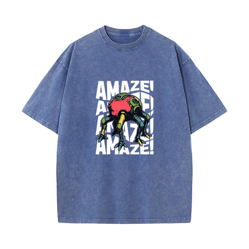 Amaze Project Hail Mary Rocky - Áo thun nam cotton ngộ nghĩnh, cổ tròn, tay ngắn, phù hợp mùa hè