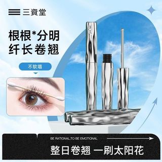 ((Giao hàng ngay lập tức) Máy uốn mi Sanshido ống thép Sanshido miễn phí Máy uốn mi chống thấm nước Chống mồ hôi dài 24 giờ Máy uốn tóc dài tự nhiên lâu trôi Ống thép Mascara Nữ