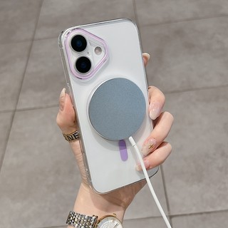 Khung màu tương phản siêu mỏng Vỏ điện thoại PC màu cam từ tính trong suốt cao phù hợp cho iPhone 11 12 13 14 15 16 17 Pro Max Vỏ cứng chống rơi