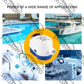 Máy bơm nước biển tự động 12V 1100GPH, chìm cho du thuyền, thuyền động cơ