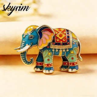 Skyrim Thái voi inox thổ cẩm 35mm - Bùa hộ mệnh may mắn, món quà độc đáo