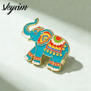 Skyrim Thái voi inox thổ cẩm 35mm - Bùa hộ mệnh may mắn, món quà độc đáo