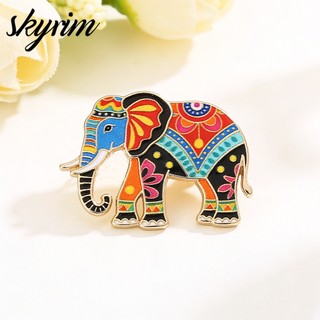 Skyrim Thái voi inox thổ cẩm 35mm - Bùa hộ mệnh may mắn, món quà độc đáo