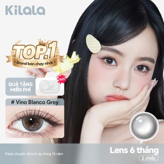 【Deal ưu đãi】Kính áp tròng Kilala màu xám Icy Moonlight Grey lens cận 6 tháng DIA 14.2mm có độ (0-8) 1 cặp