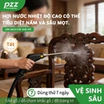 Máy làm sạch bằng hơi nước cao áp di động PZZ, làm sạch nhanh khe sofa, đồ gỗ chạm khắc, diệt khuẩn 99,99%. — ảnh 1