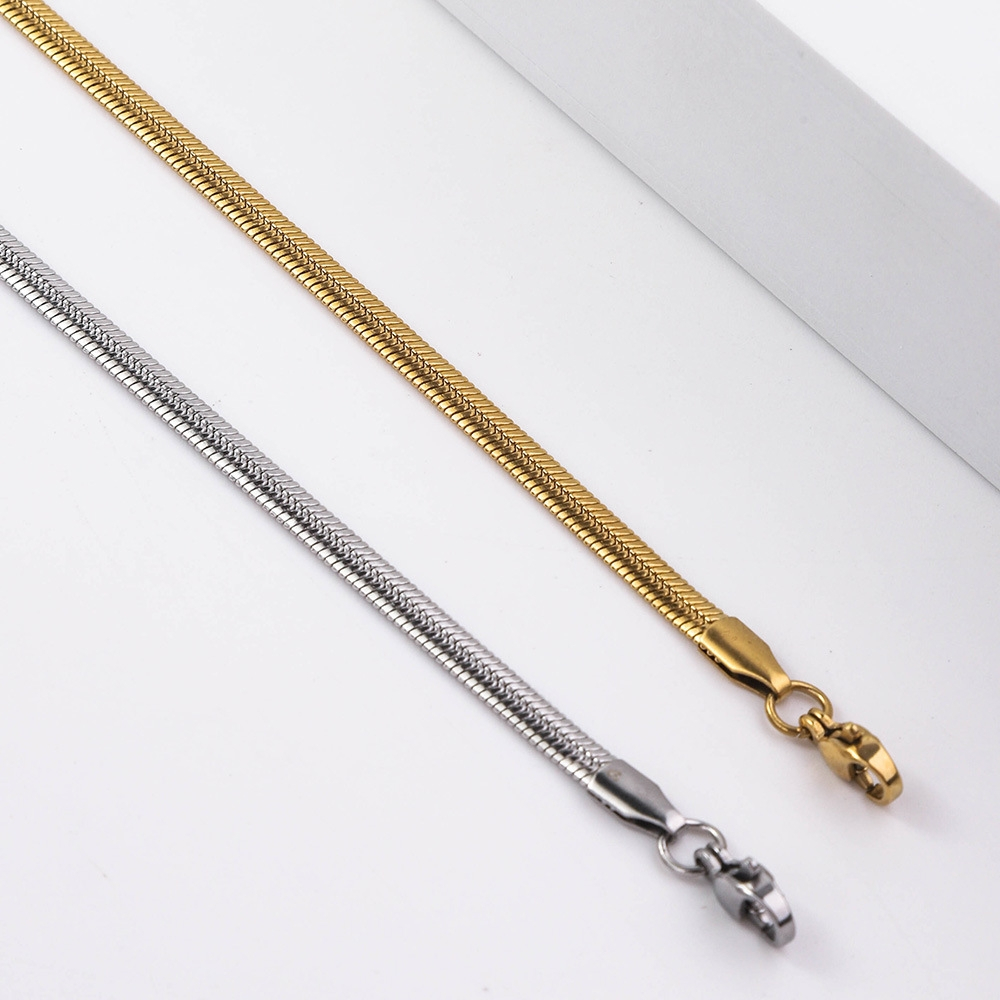Vòng cổ titanium nam cao cấp phong cách Sơn Tùng M-TP 2026 mới, tinh xảo sang trọng, dây dẹt bằng thép không gỉ-bianshe