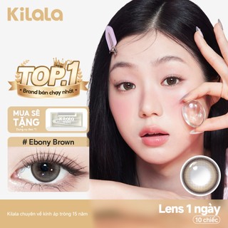 10 chiếc Kính áp tròng Kilala lens 1 ngày màu nâu Twinkle Brown DIA 14.5mm Ebony Brown DIA 14.2mm có độ (0-8)
