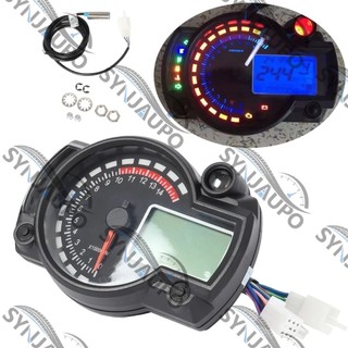 12V Xe Máy Đa Năng Đồng Hồ Tốc Độ 7 Màu LCD Đồng Hồ Đo Kỹ Thuật Số Moto Bảng Điều Khiển Đồng Hồ