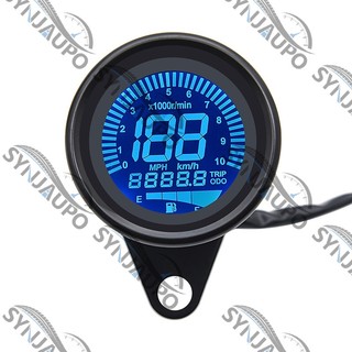Đèn Nền 7 Màu Đa Năng 12V Kỹ Thuật Số Xe Máy Đồng Hồ Tốc Độ Máy Đo Tốc Độ Đồng Hồ Đo Tốc Độ KMH MPH Đồng Hồ Đo Mức Dầu Tacho RPM Meter