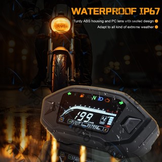 Đa Năng Xe Máy Kỹ Thuật Số Đồng Hồ Tốc Độ LED Tachometer Bảng Điều Khiển Bảng Điều Khiển Máy Đo Màn Hình LCD Cho Xi Lanh 1 2 4