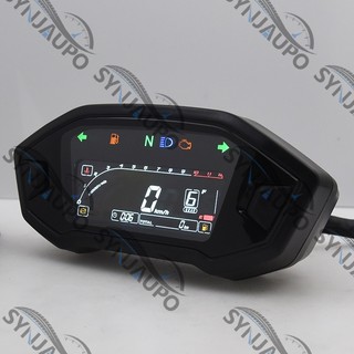 Đa Năng Xe Máy Kỹ Thuật Số Đồng Hồ Tốc Độ LED Tachometer Bảng Điều Khiển Bảng Điều Khiển Máy Đo Màn Hình LCD Cho Xi Lanh 1 2 4