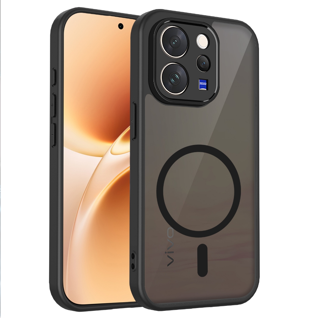 Ốp lưng Vivo V70 5G Vỏ thu hút từ tính màu đen mờ cho ốp điện thoại Vivo V70 5G