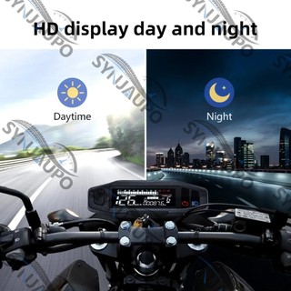 Đồng hồ tốc độ xe máy Dụng cụ bảng điều khiển kỹ thuật số đa năng có đèn báo rẽ Km / h Đồng hồ đo giờ Đồng hồ đo dầu Tach Chống nước