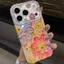 Ốp lưng cứng hình hoa phong cách sơn dầu tương thích với iPhone 13 14 pro max 15 pro max 16 pro max 17pro max