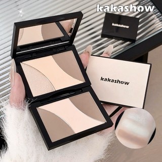 Bảng Phấn Tạo Khối 3 Màu KAKASHOW - Lâu Dài & Sắc Tố Cao, Chống Thấm Nước & Chống lem, Phấn Mờ Tự Nhiên & Phấn Đường Viền Làm Nổi Bật C453