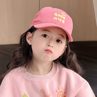 3d Thêu Chữ Mỉm Cười Họa Tiết Mặt Trẻ Em Mũ Bóng Chày Bé Trai Bé Gái Mùa Hè Nhiều Màu Mũ Du Lịch Cho 3-8 Tuổi Trẻ Em