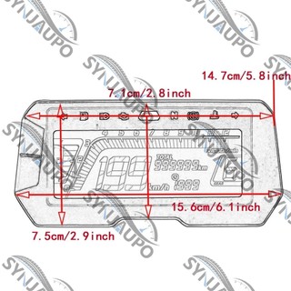 12000 RPM 6 Bánh Răng Mới Xe Máy LCD Đồng Hồ Đo Tốc Độ Điện Kỹ Thuật Số Sửa Đổi Có Thể Điều Chỉnh Đồng Hồ Tốc Độ Cho Xe Honda CRF300L CRF300 RALLY CRF250 / L GROM cb300r