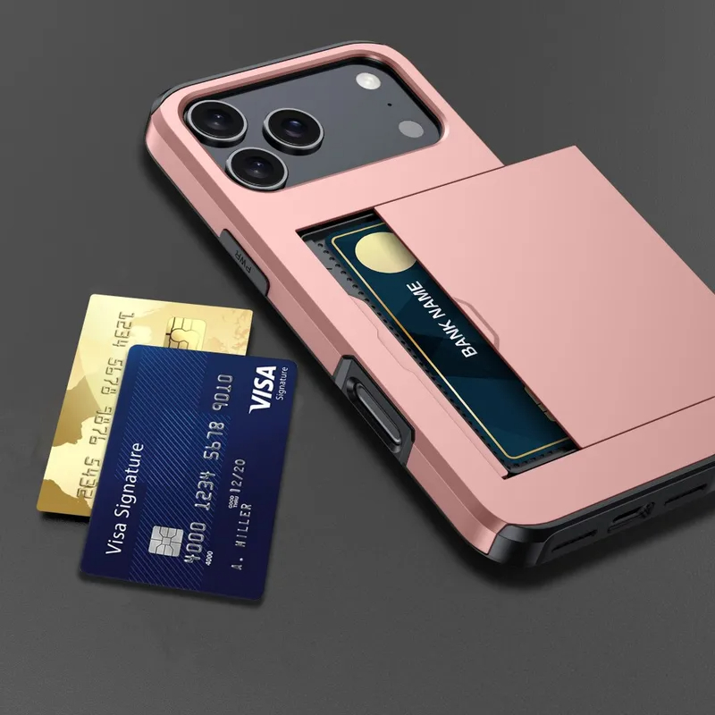 Hộp đựng thẻ lật từ tính tương thích với iPhone 17 16 15 14 Plus 13 12 Pro MAX Hybrid Heavy Duty Armor Card Pocket Stand Wallet Cover