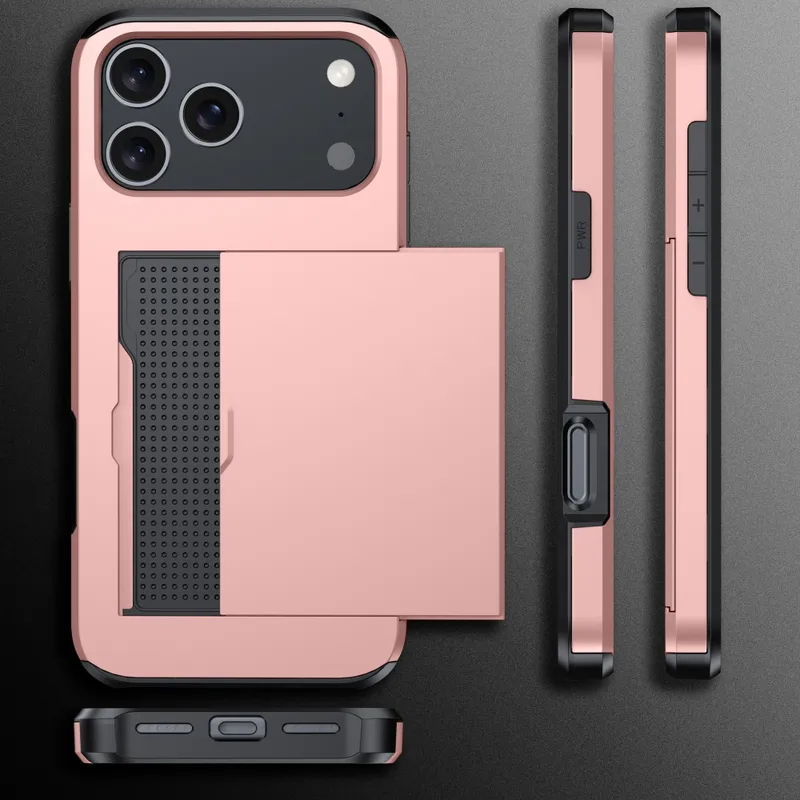 Hộp đựng thẻ lật từ tính tương thích với iPhone 17 16 15 14 Plus 13 12 Pro MAX Hybrid Heavy Duty Armor Card Pocket Stand Wallet Cover