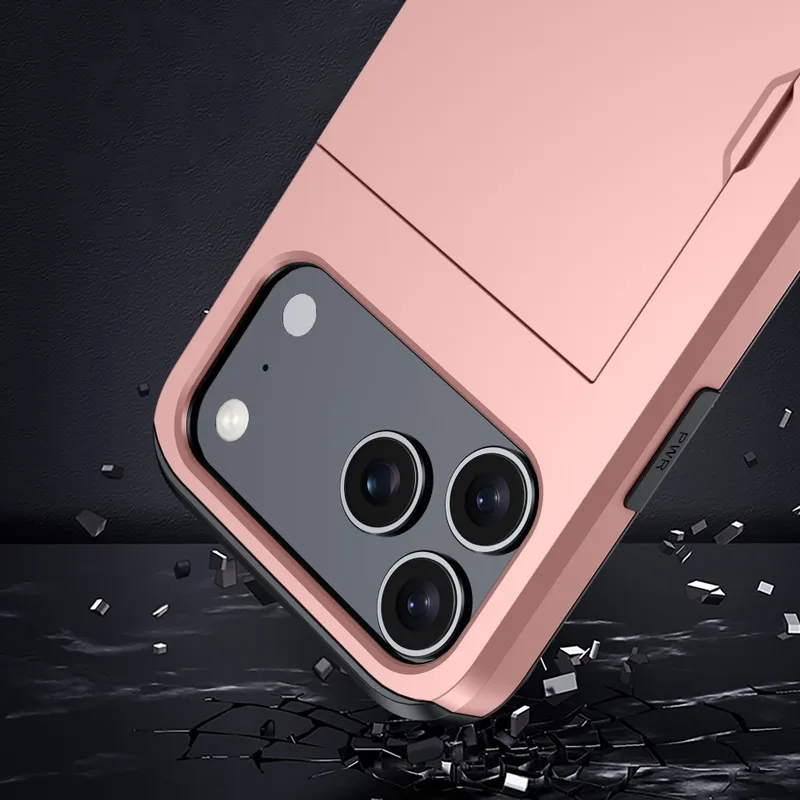 Hộp đựng thẻ lật từ tính tương thích với iPhone 17 16 15 14 Plus 13 12 Pro MAX Hybrid Heavy Duty Armor Card Pocket Stand Wallet Cover