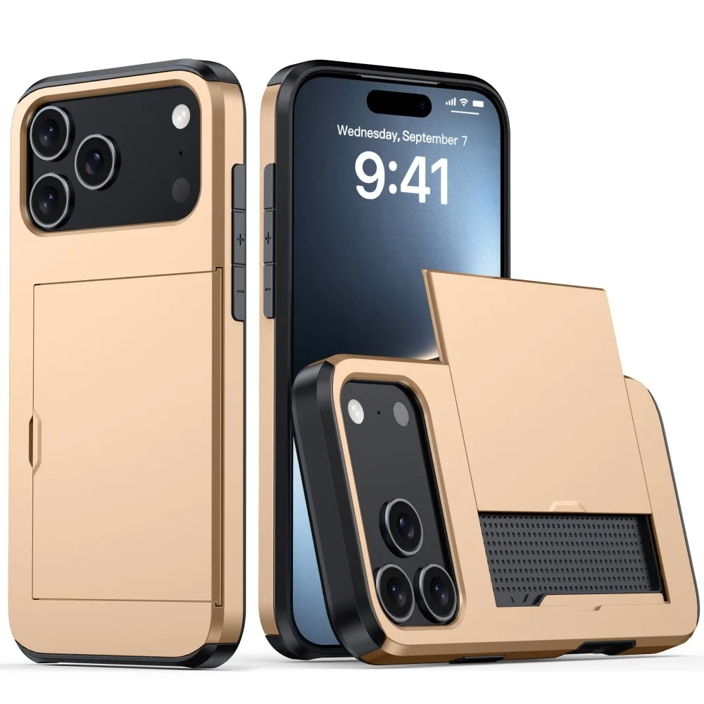 Hộp đựng thẻ lật từ tính tương thích với iPhone 17 16 15 14 Plus 13 12 Pro MAX Hybrid Heavy Duty Armor Card Pocket Stand Wallet Cover
